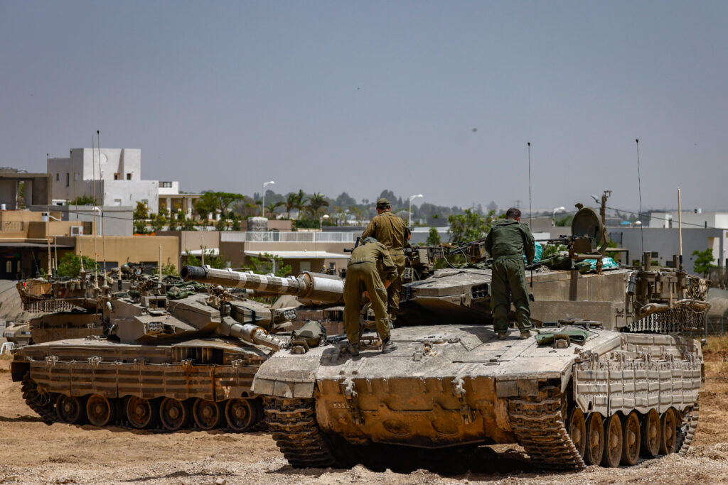 Israelische Soldaten nahe der Grenze zu Gaza, Mai 2024. Foto: Chaim Goldberg/Flash90