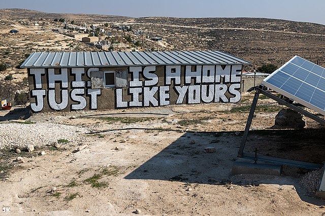 Von israelischer Zwangsräumung bedrohtes Haus in Khallet a-Dabe in Masafer Yatta, Januar 2023. Foto: wikicommons