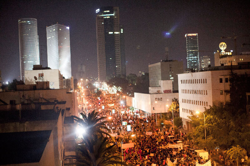 Protest für soziale Gerechtigkeit, Tel Aviv, 2012. (Foto: Activestills)