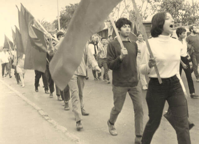 Matzpen Demonstration am 1. Mai in Tel Aviv.