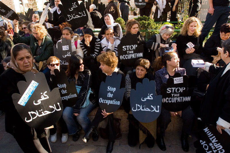 Mahnwach zum 20 jährigen Bestehen der "Women in Black" Jerusalem, 28.12.2007. (Foto: Activestills)