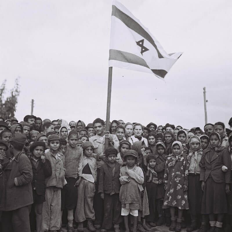 Immigrationslager jeminitischer Einwander:innen, Rosh Ha'ayin, Israel, 1950.