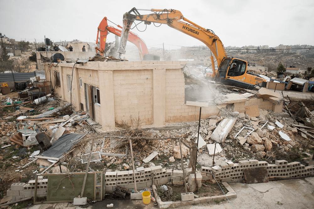 Abriss eines Hauses einer palästinensischen Familie, Ost-Jerusalem, 2014. Foto:Activestills