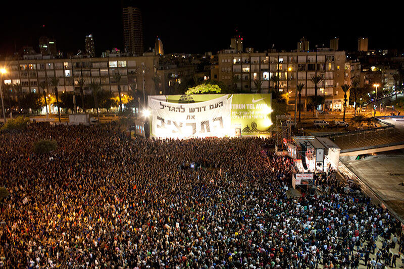 Zehntausende Menschen demonstrieren für soziale Gerechtigkeit, Rabin-Platz, Tel Aviv, 29.10.2011 (Foto: Activestills)