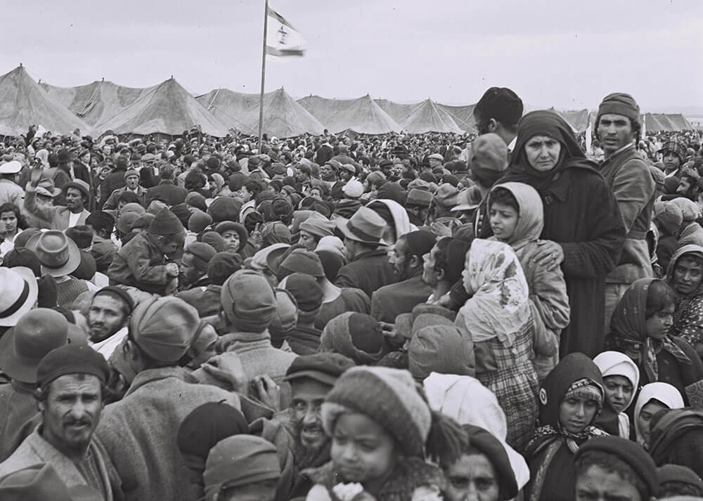 Immigrationslager jeminitischer Einwander*innen, Rosh Ha’ayin, Israel, 1950.Foto: GPO